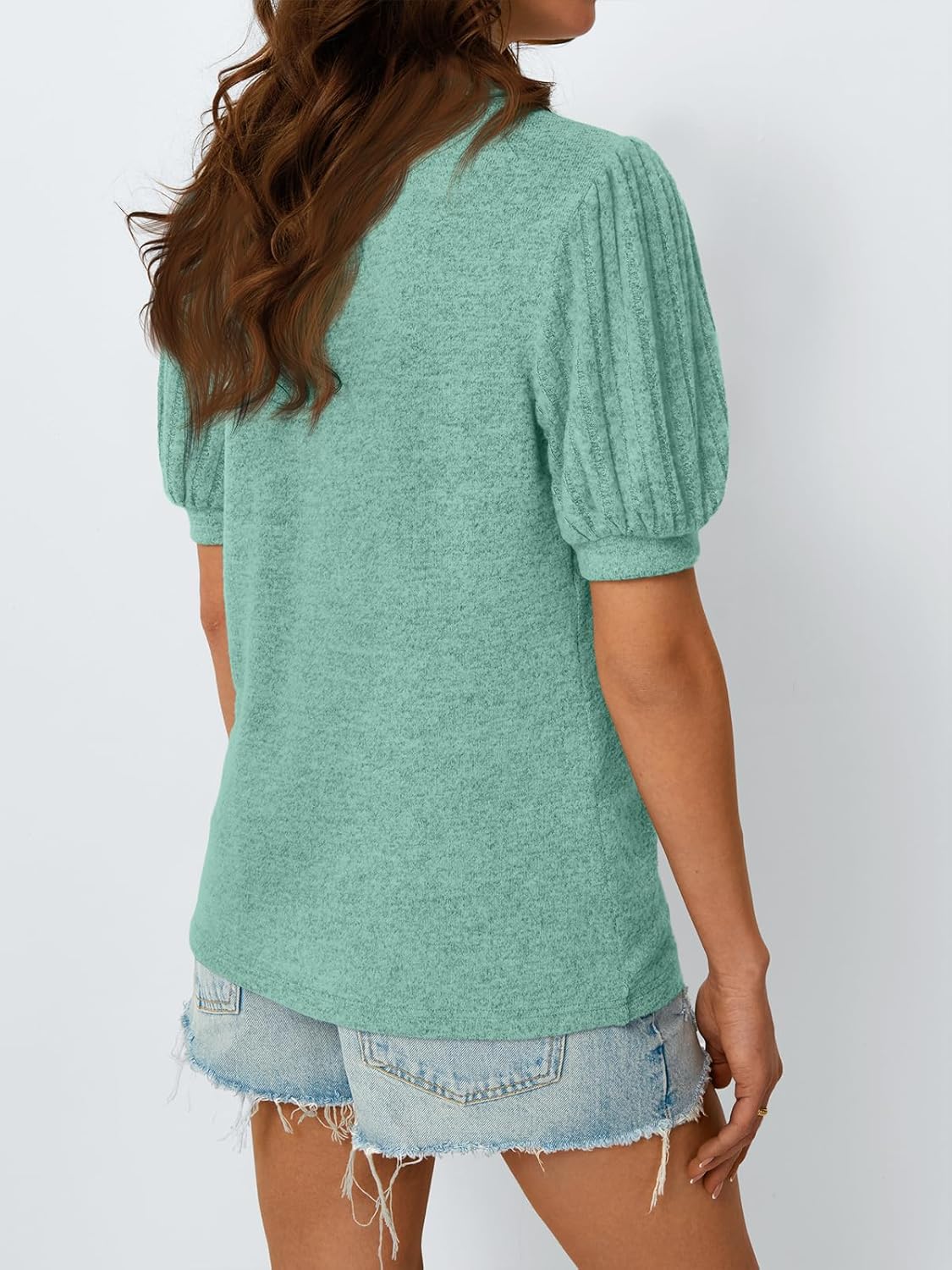 Women's 2025 Summer Dressy Casual Short Sleeve Blouses Cute Trendy Business Tops - Picture 51 of 52