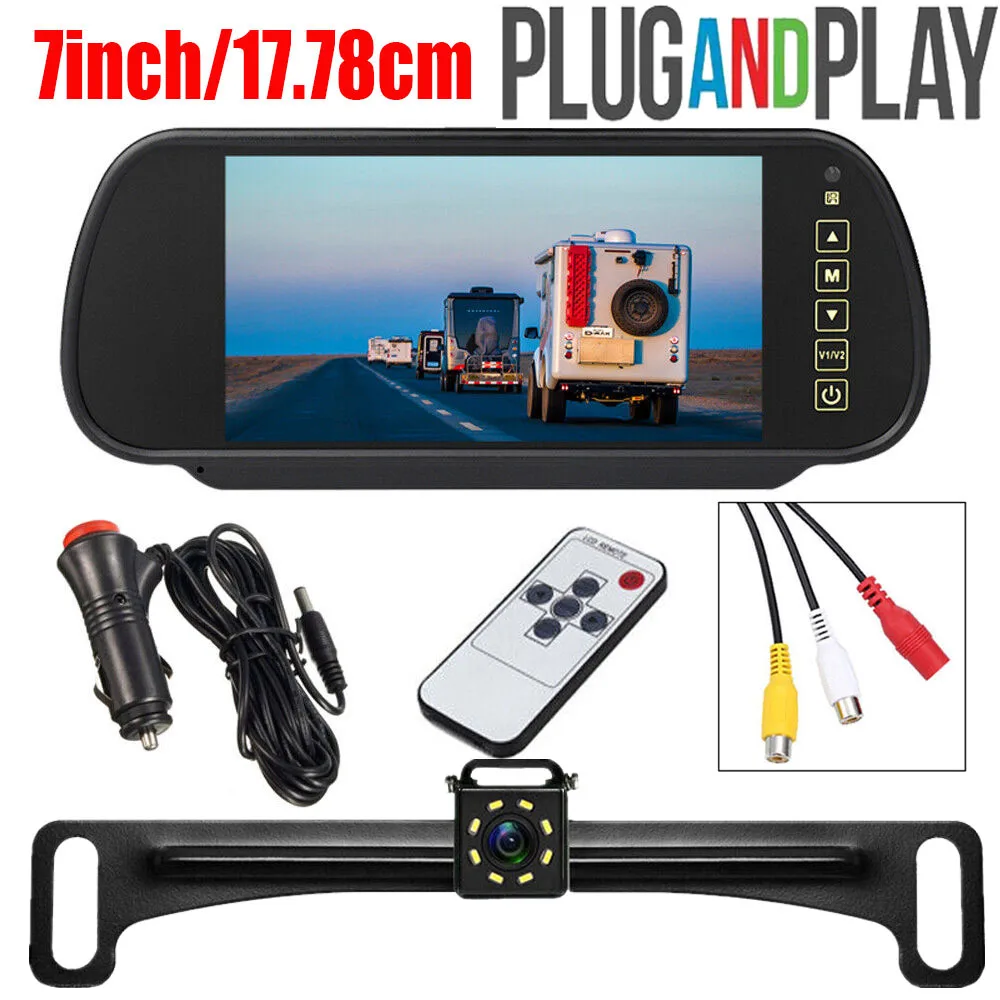7" Monitor Night Vision Reverse Backup Camera Parking Assistance Car Lot - Picture 18 of 18