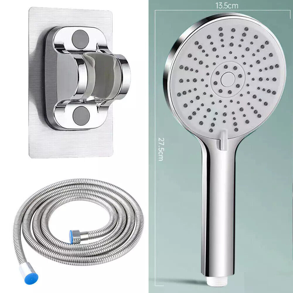 Bath High Pressure Shower Head 5 Mode LARGE Chrome Handset Heads Water Saving - Picture 29 of 29