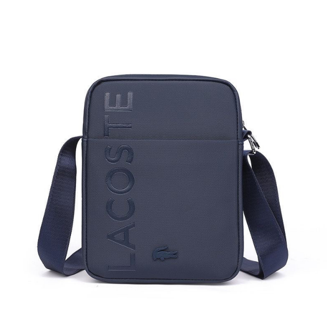 Brand New Men's Lacoste Black Cross Bag - Trendy Stand-Up Design, Perfect Gift - Picture 9 of 9