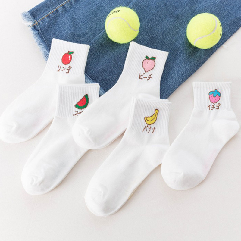 Socken Für Damen Passend Für 23-25cm Mit Fruchtdesign Aus Baumwolle - Picture 23 of 23