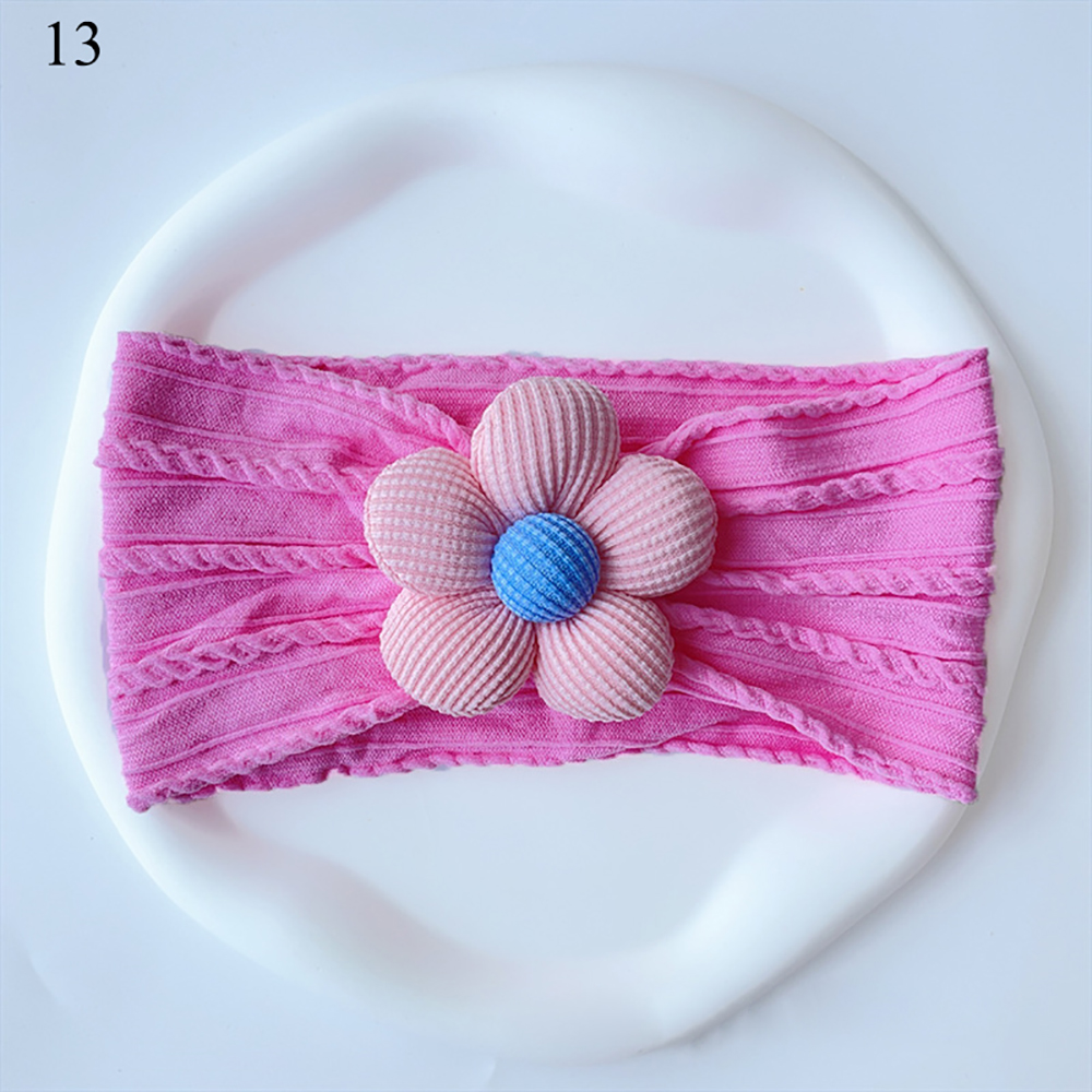 Kopfband Für Babys Mit Blumen Verzierung Aus Nylon Und Kord - Picture 27 of 44
