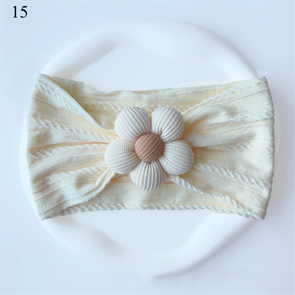 Kopfband Für Babys Mit Blumen Verzierung Aus Nylon Und Kord - Picture 28 of 44