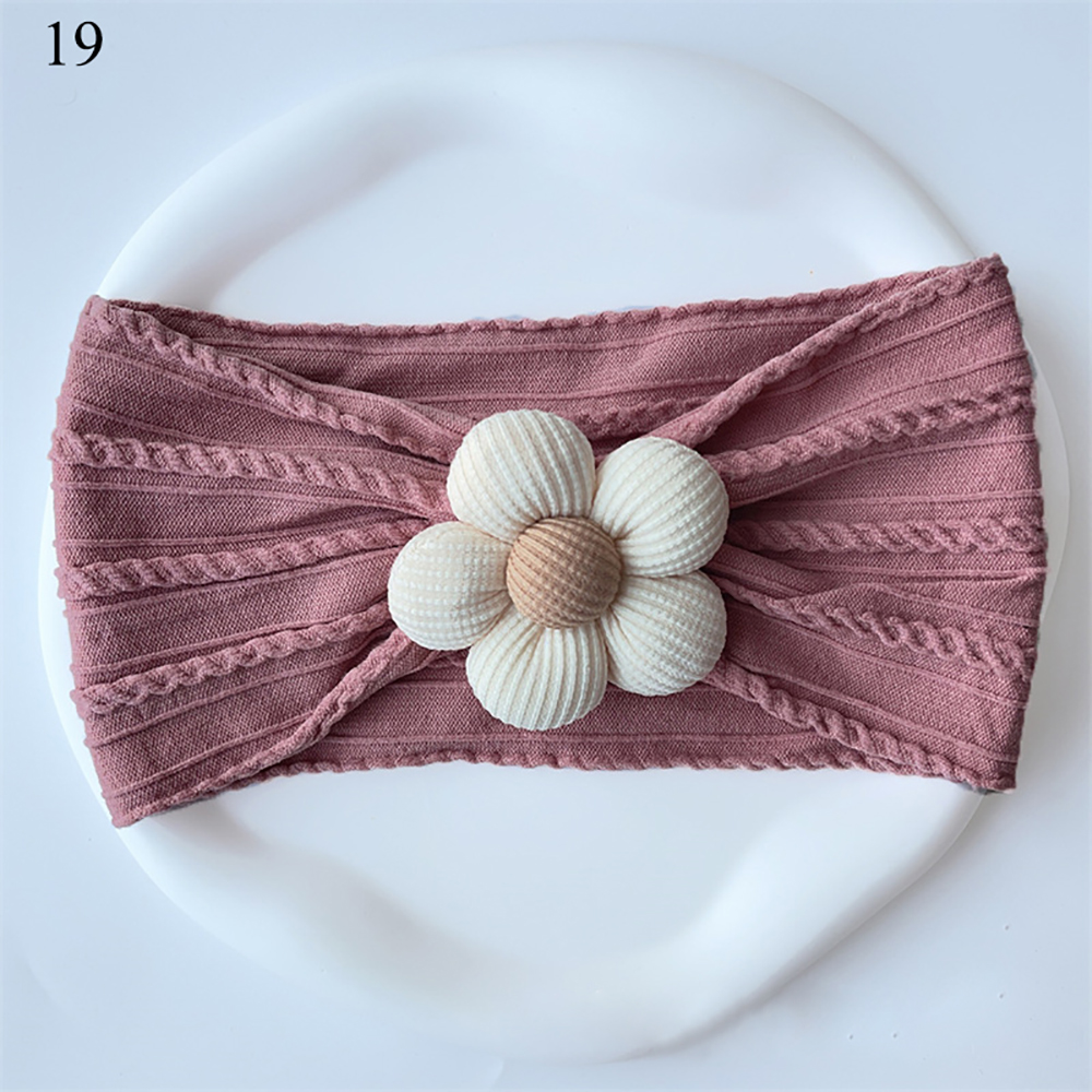 Kopfband Für Babys Mit Blumen Verzierung Aus Nylon Und Kord - Picture 29 of 44