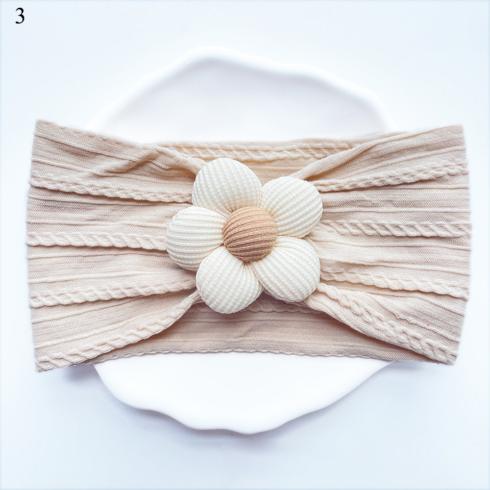 Kopfband Für Babys Mit Blumen Verzierung Aus Nylon Und Kord - Picture 30 of 44