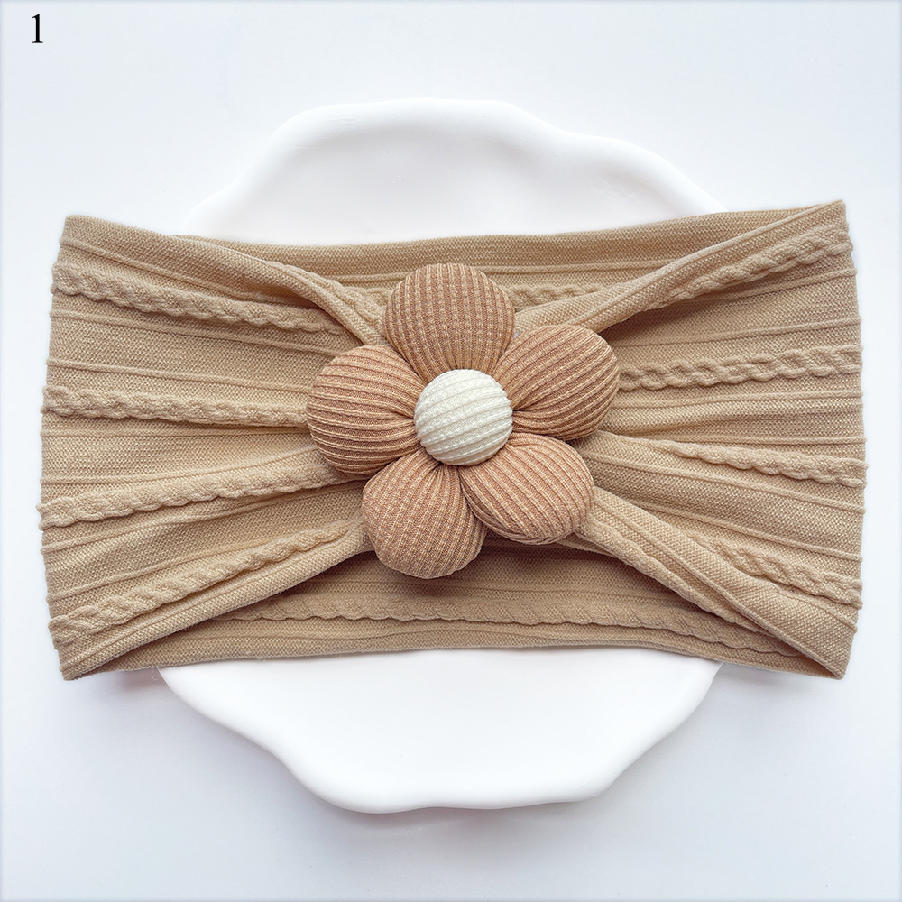 Kopfband Für Babys Mit Blumen Verzierung Aus Nylon Und Kord - Picture 31 of 44