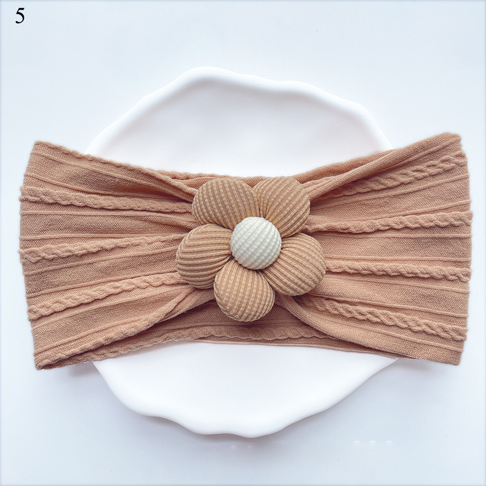 Kopfband Für Babys Mit Blumen Verzierung Aus Nylon Und Kord - Picture 33 of 44