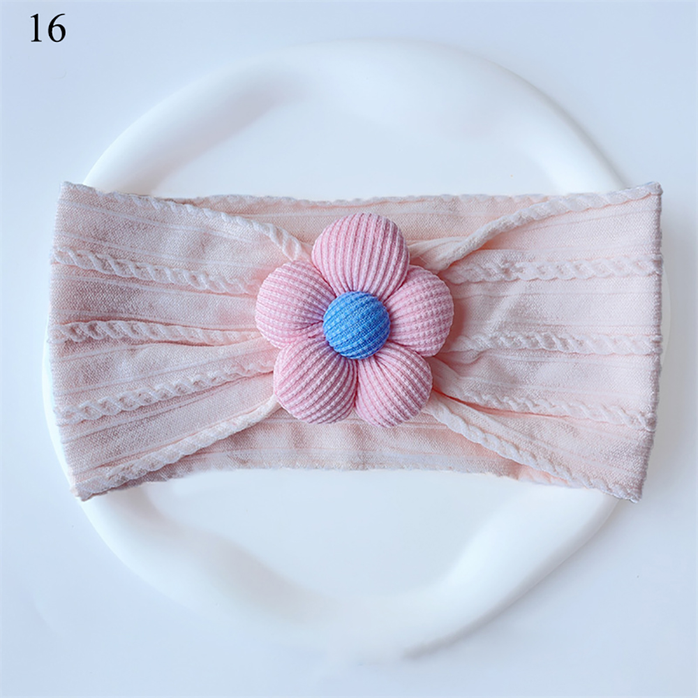 Kopfband Für Babys Mit Blumen Verzierung Aus Nylon Und Kord - Picture 40 of 44