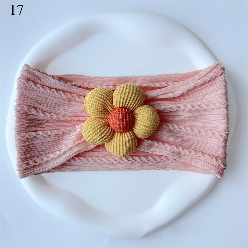 Kopfband Für Babys Mit Blumen Verzierung Aus Nylon Und Kord - Picture 41 of 44
