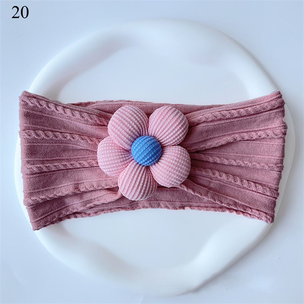 Kopfband Für Babys Mit Blumen Verzierung Aus Nylon Und Kord - Picture 43 of 44