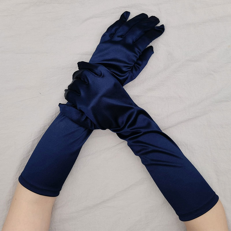 Lange Hochzeitshandschuhe Aus Nylon Spandex Elegant Und Dehnbar Für Brautkleid - Bild 30 von 34