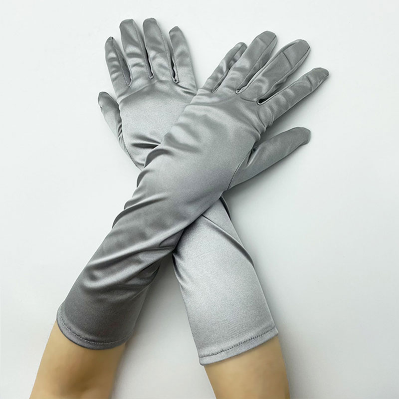 Lange Hochzeitshandschuhe Aus Nylon Spandex Elegant Und Dehnbar Für Brautkleid - Bild 33 von 34