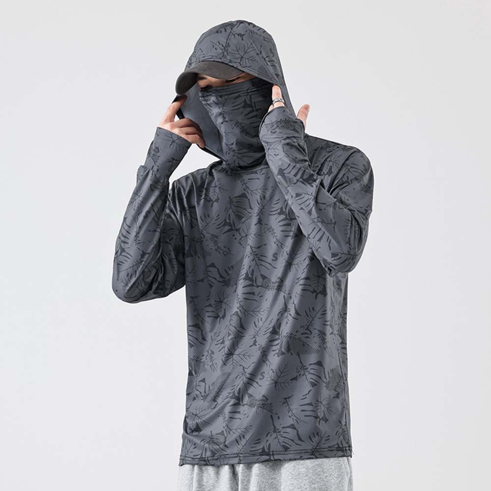 Angler Sun Protection Long Sleeve Shirt Breathable Polyester Casual for Men