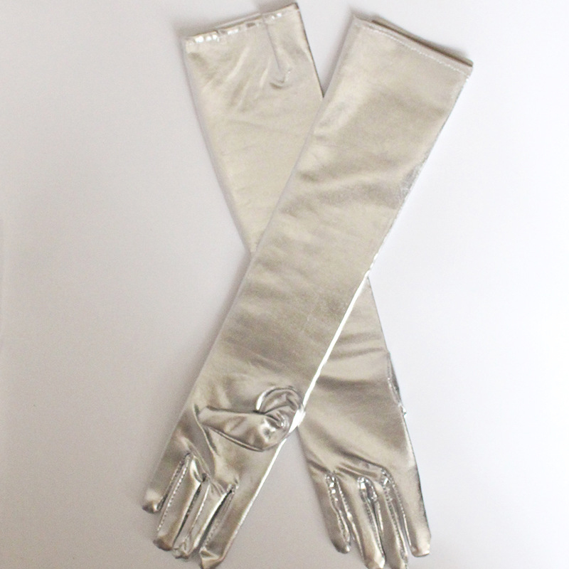 Long Patent Leather Gloves 45cm Soft Comfortable For Evening Dresses Weddings Ladies