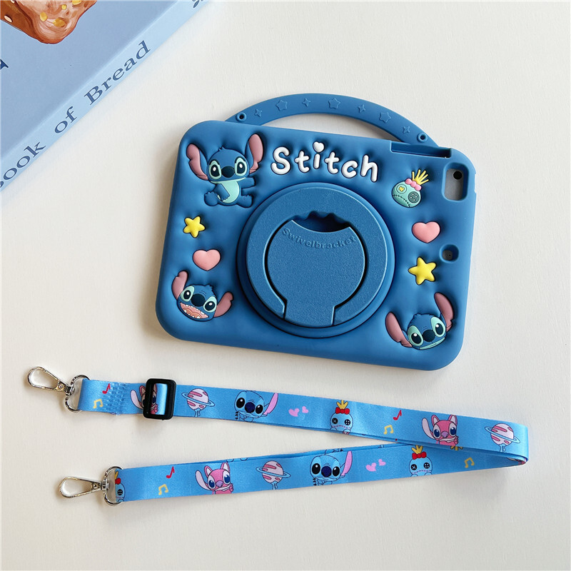 Stitch Stand Cover Case For iPad7/8/9th 10.2 Air 10.5 10.9 13 A16 11 With Straps - Picture 20 of 21