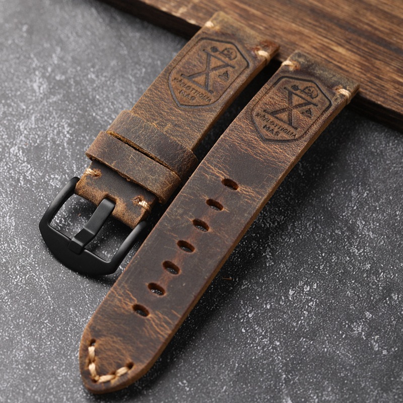 20-26MM Retro Ręcznie robiona skóra bydlęca Pasek do zegarka Panerai PAM111 441 Pasek - Zdjęcie 26 z 30