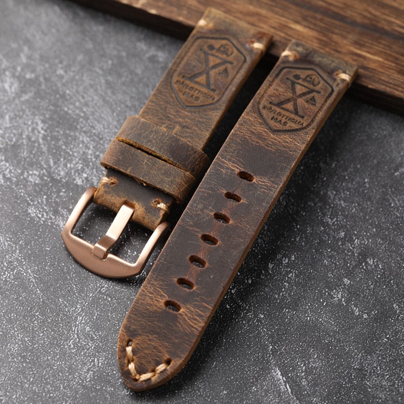 20-26MM Retro Ręcznie robiona skóra bydlęca Pasek do zegarka Panerai PAM111 441 Pasek - Zdjęcie 29 z 30