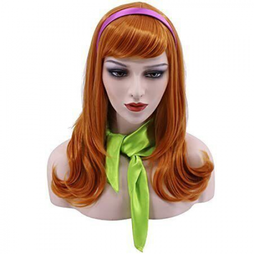 Anime | Scooby-Doo Daphne Blake Cosplay Halloween Purple Dress Costume +Wig sets - Picture 25 of 27