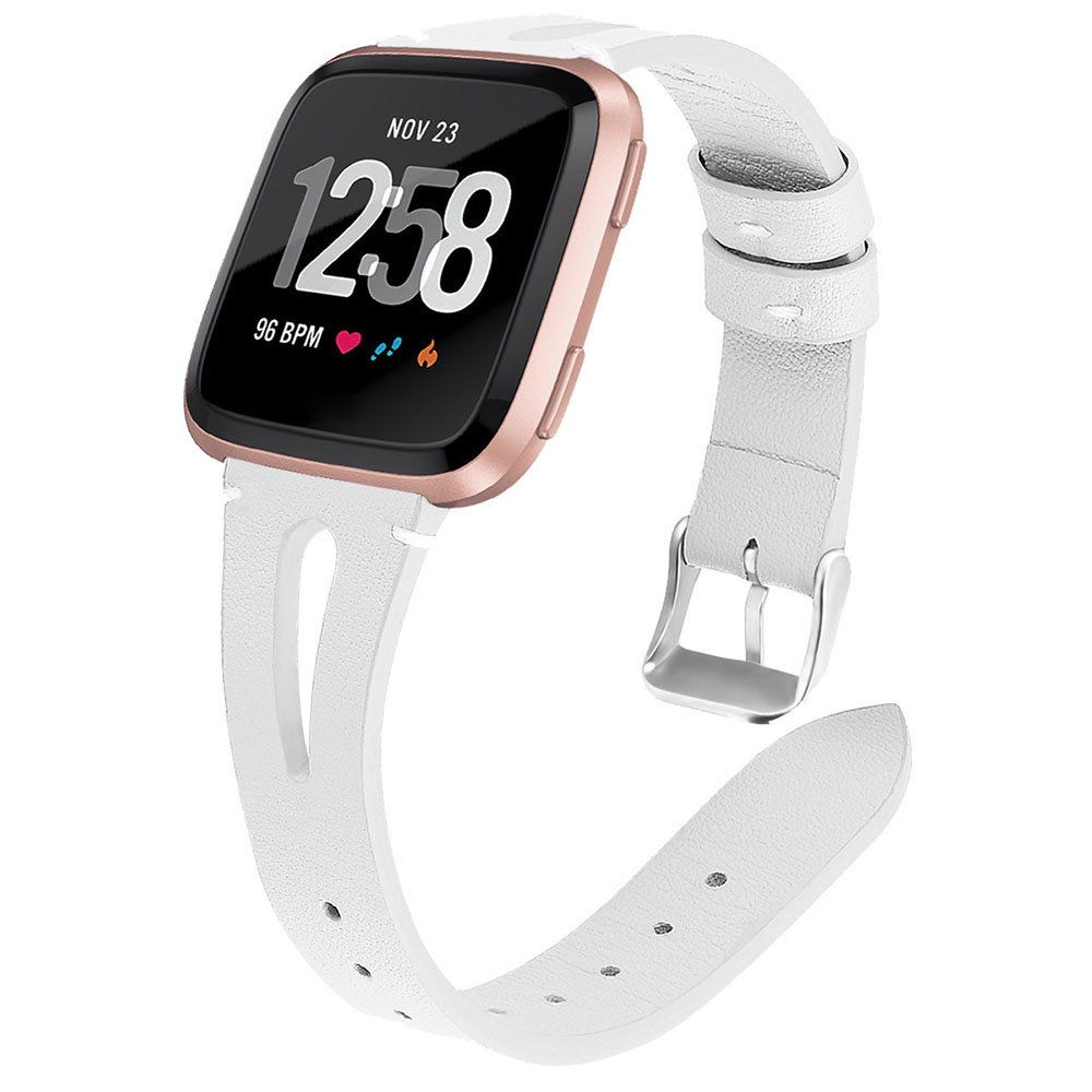 Bracelet de Montre Connectée en Cuir Véritable - Style Moderne pour Fitbit Versa - Zdjęcie 25 z 35