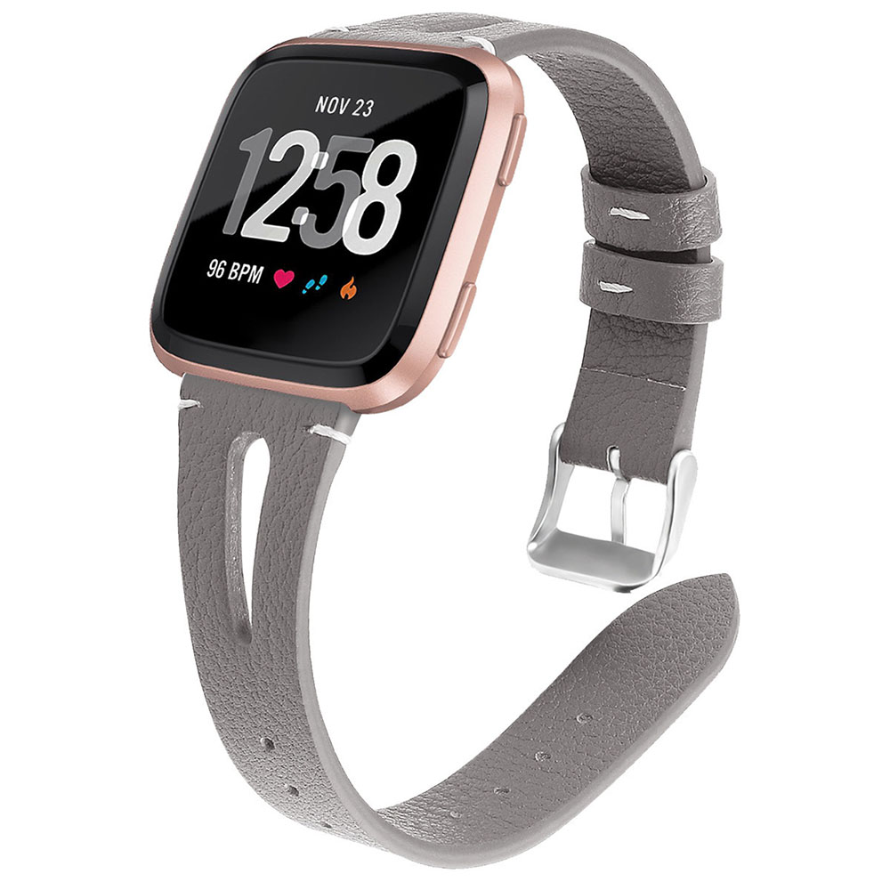 Bracelet de Montre Connectée en Cuir Véritable - Style Moderne pour Fitbit Versa - Zdjęcie 26 z 35