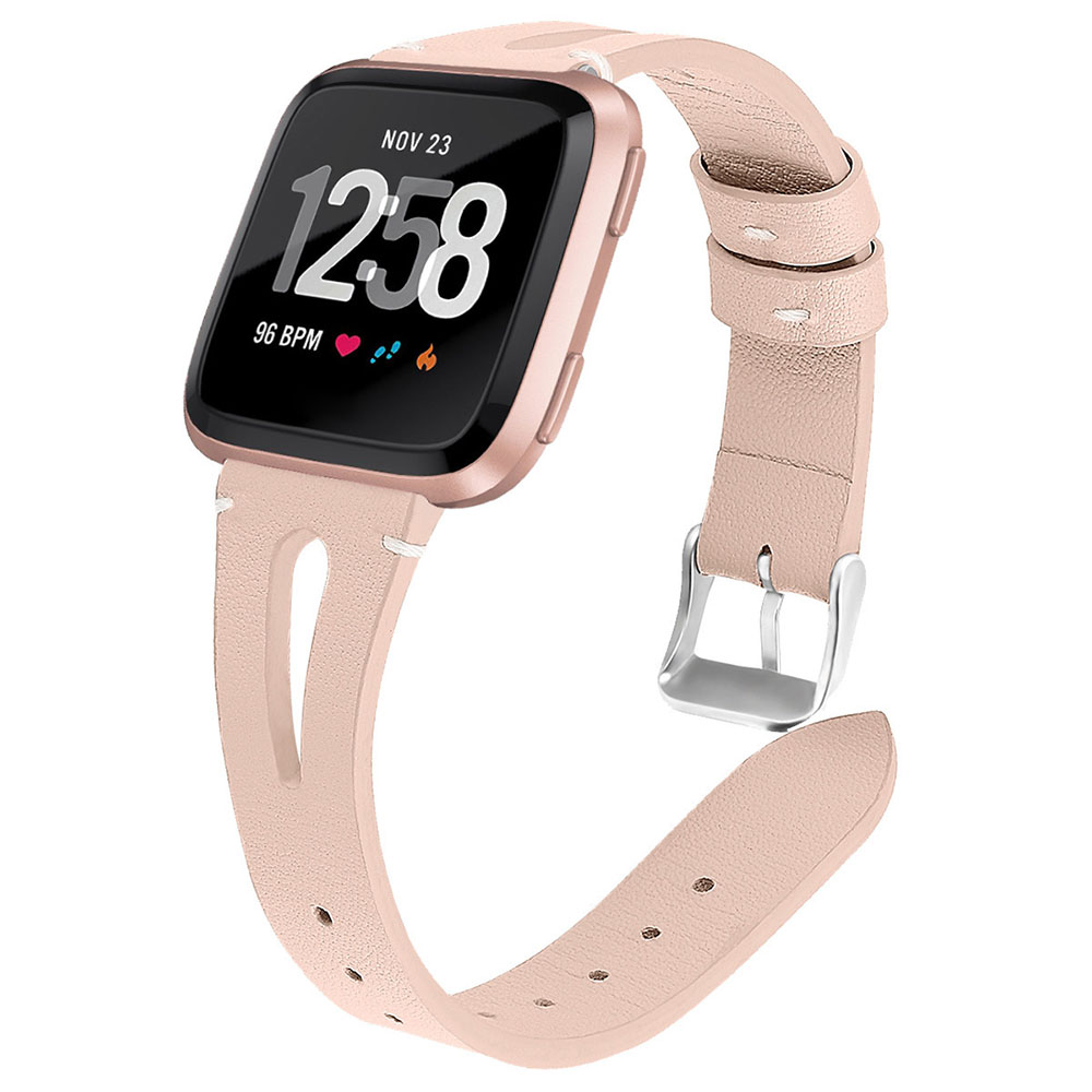 Bracelet de Montre Connectée en Cuir Véritable - Style Moderne pour Fitbit Versa - Zdjęcie 29 z 35