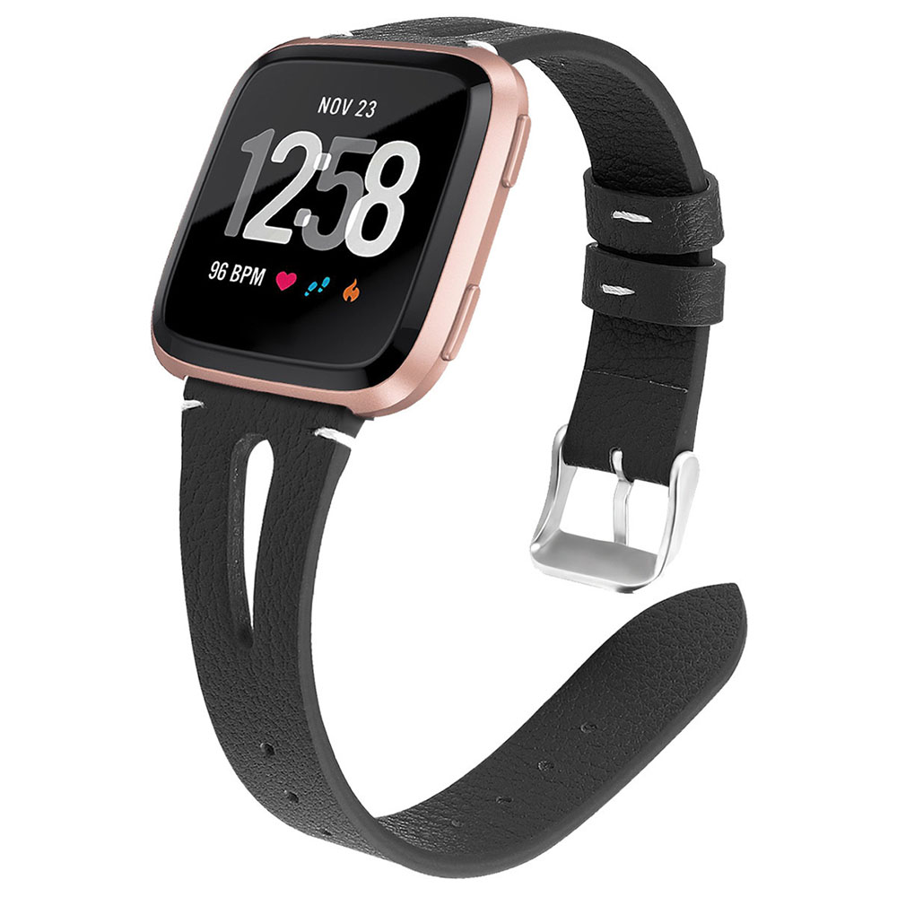Bracelet de Montre Connectée en Cuir Véritable - Style Moderne pour Fitbit Versa - Zdjęcie 30 z 35