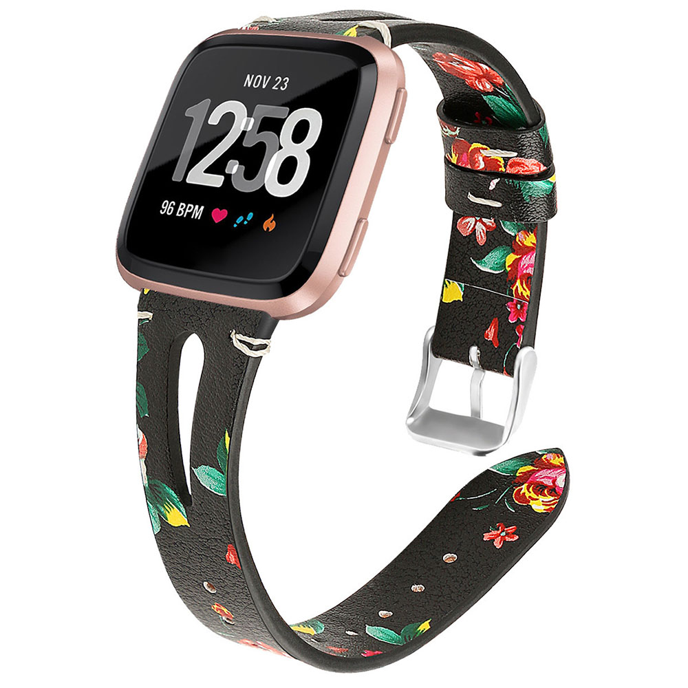 Bracelet de Montre Connectée en Cuir Véritable - Style Moderne pour Fitbit Versa - Zdjęcie 31 z 35