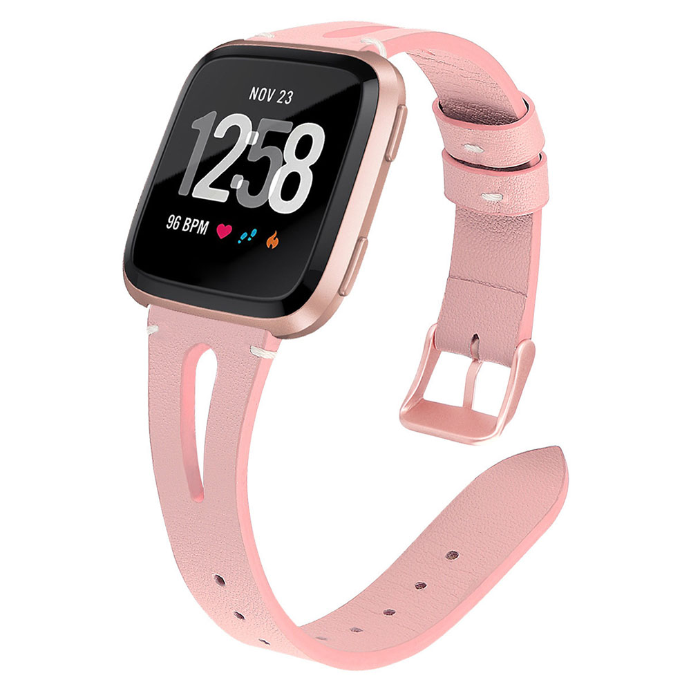 Bracelet de Montre Connectée en Cuir Véritable - Style Moderne pour Fitbit Versa - Zdjęcie 35 z 35