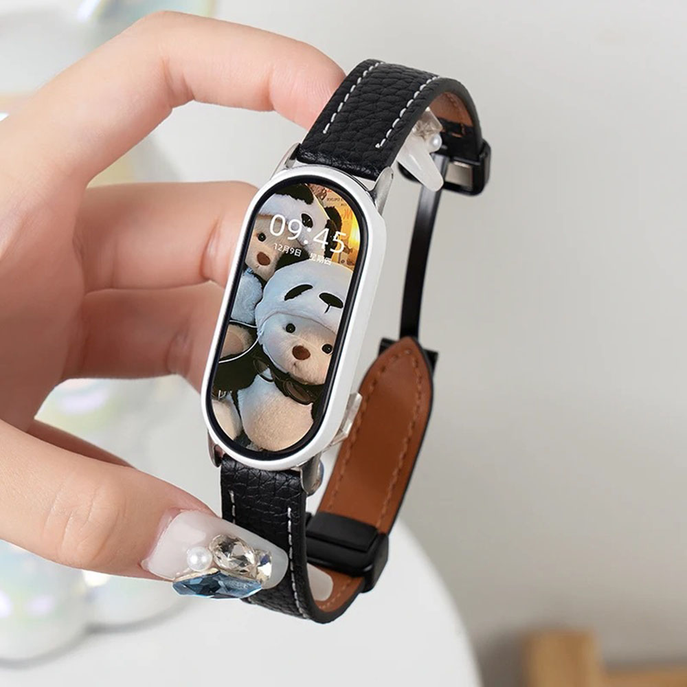 Bracelet de Montre Connectée en Cuir Réglable pour Wrist Size 5.6”-8.2” - Zdjęcie 30 z 32
