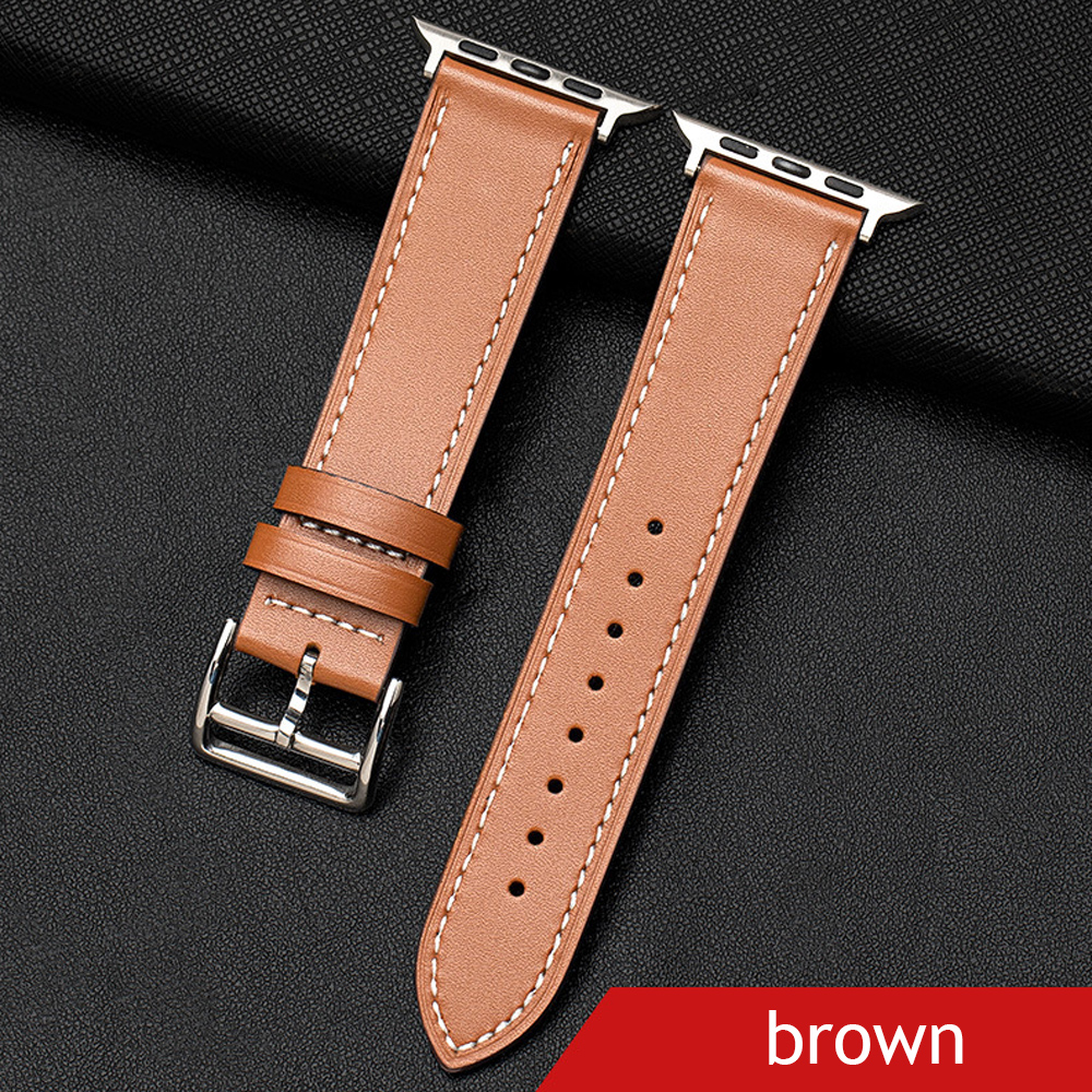 Bracelet Sport En Cuir Pour Apple Watch Series 2 3 4 5 6 7 SE 38mm 40mm 41mm 42m - Zdjęcie 25 z 38