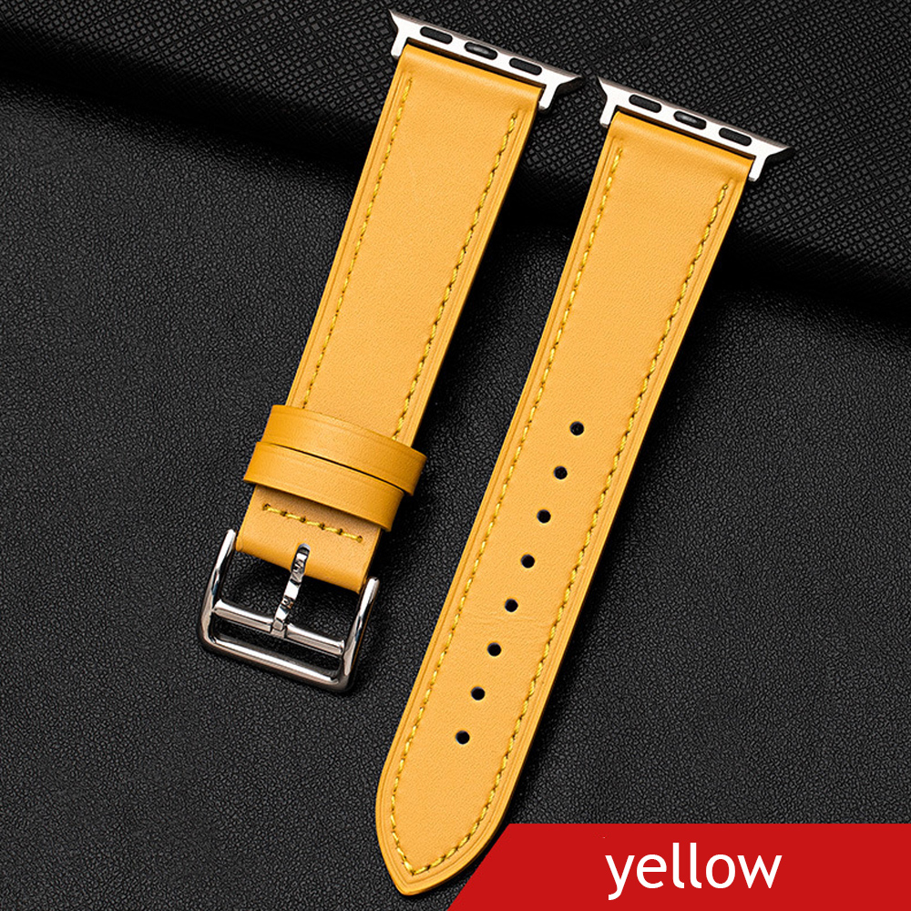 Bracelet Sport En Cuir Pour Apple Watch Series 2 3 4 5 6 7 SE 38mm 40mm 41mm 42m - Zdjęcie 29 z 38