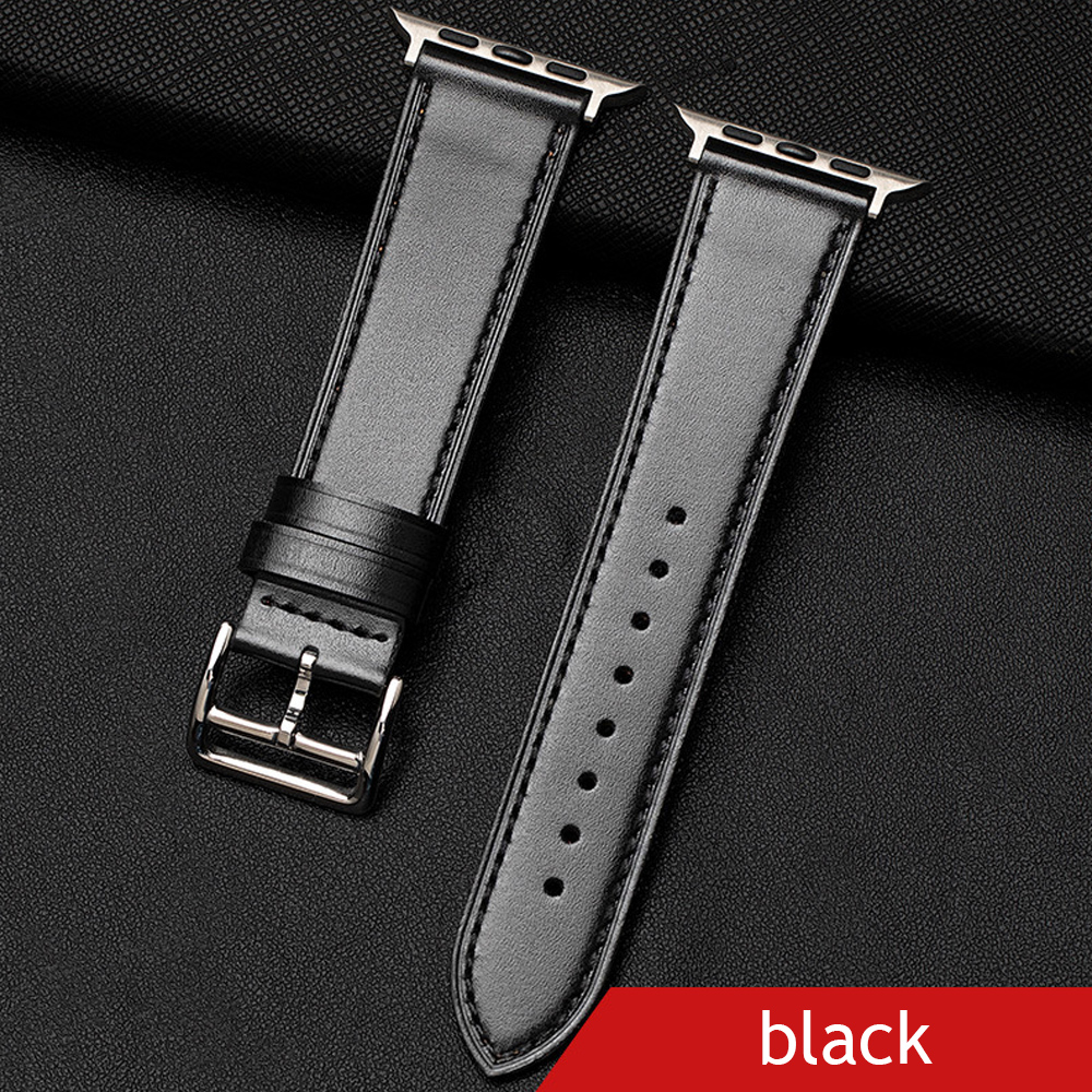 Bracelet Sport En Cuir Pour Apple Watch Series 2 3 4 5 6 7 SE 38mm 40mm 41mm 42m - Zdjęcie 37 z 38