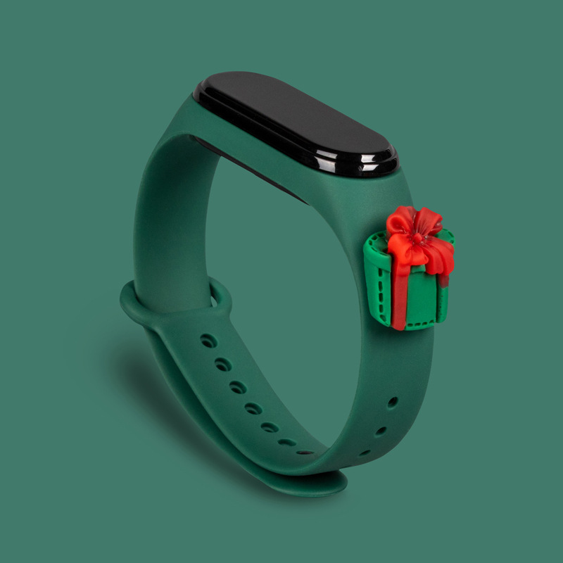 Bracelet Silicone Noël Compatible Xiaomi Mi Band 5 6 7 Accessoire Montre Connect - Zdjęcie 26 z 33