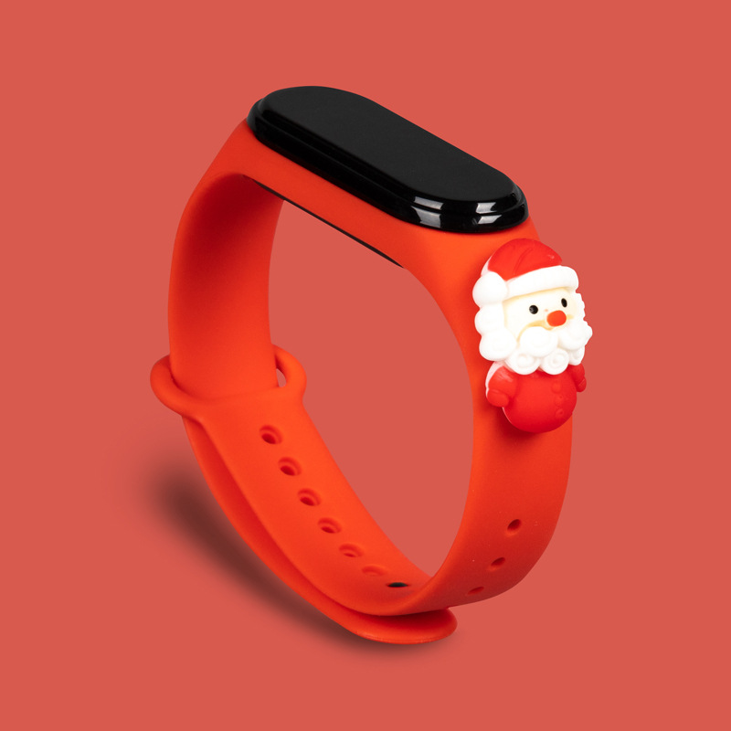 Bracelet Silicone Noël Compatible Xiaomi Mi Band 5 6 7 Accessoire Montre Connect - Zdjęcie 28 z 33