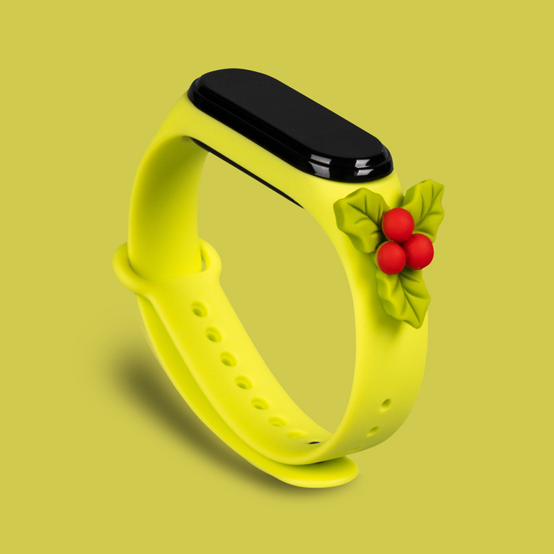 Bracelet Silicone Noël Compatible Xiaomi Mi Band 5 6 7 Accessoire Montre Connect - Zdjęcie 30 z 33