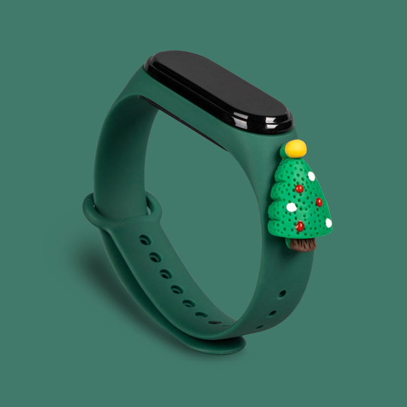 Bracelet Silicone Noël Compatible Xiaomi Mi Band 5 6 7 Accessoire Montre Connect - Zdjęcie 32 z 33