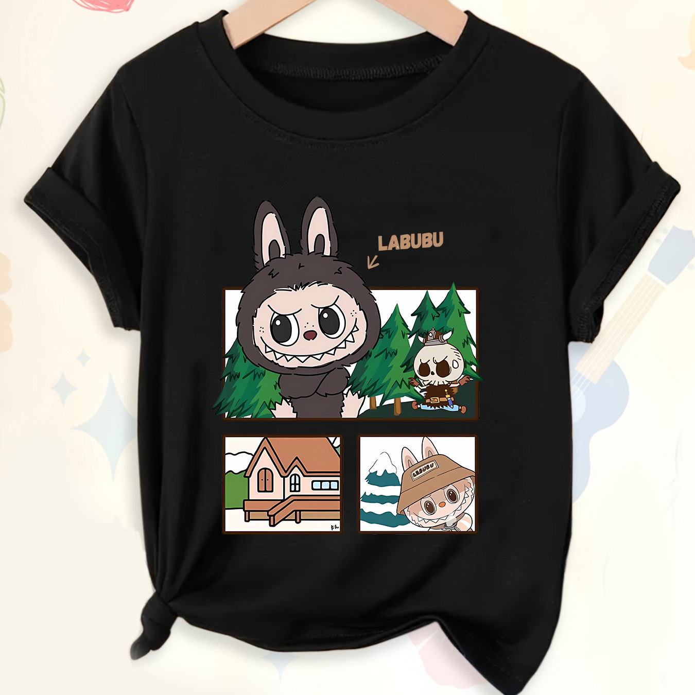 Camiseta corta de verano anime periférica tendencia bidimensional informal a juego - Imagen 33 de 40