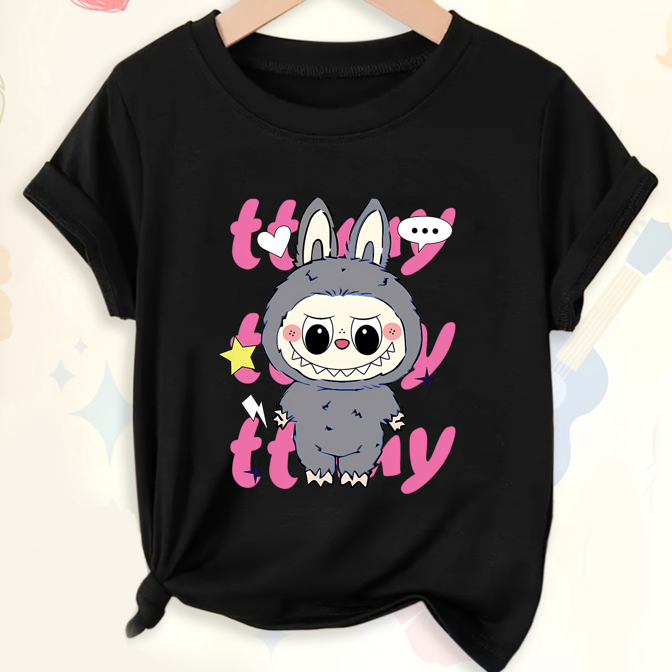 Camiseta corta de verano anime periférica tendencia bidimensional informal a juego - Imagen 34 de 40