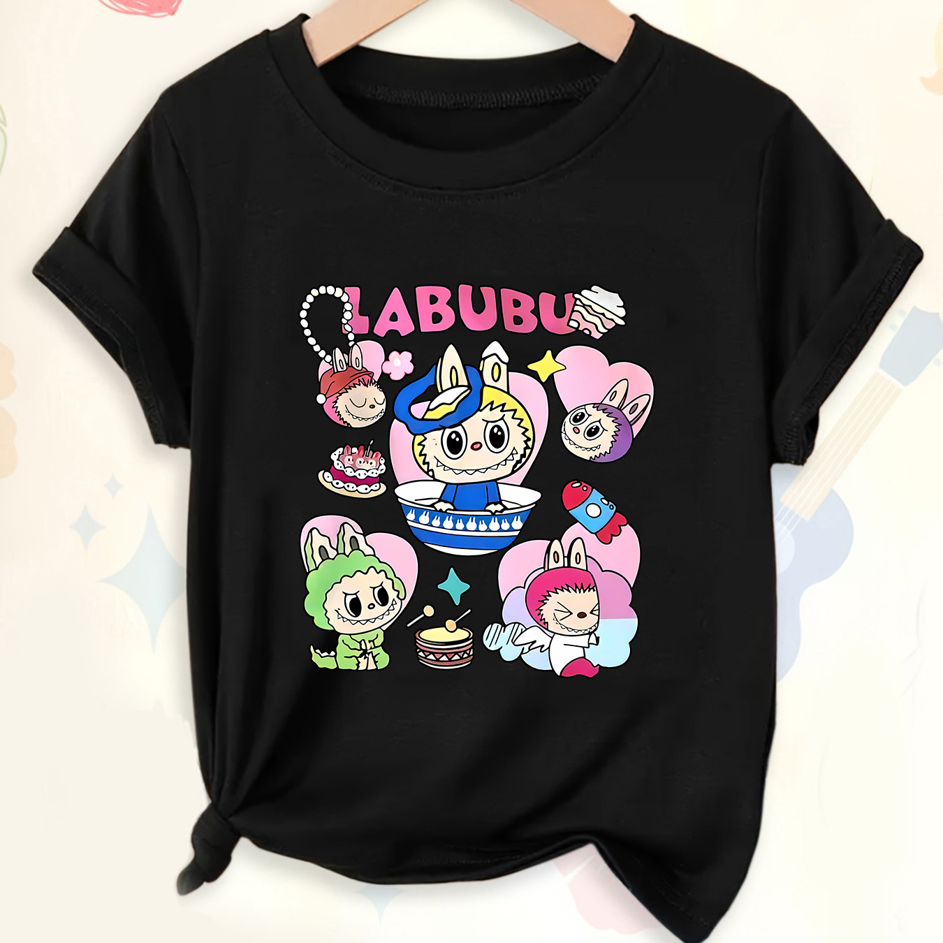 Camiseta corta de verano anime periférica tendencia bidimensional informal a juego - Imagen 36 de 40