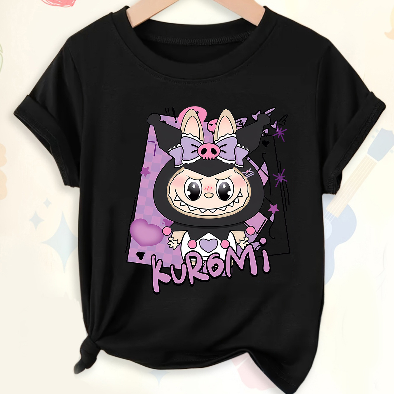 Camiseta corta de verano anime periférica tendencia bidimensional informal a juego - Imagen 38 de 40