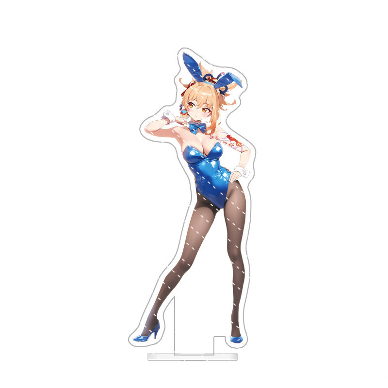 Anime Genshin Sexy Bunny Series Modellino Acrilico Piatto Decorazione 15Cm - Foto 3 di 10