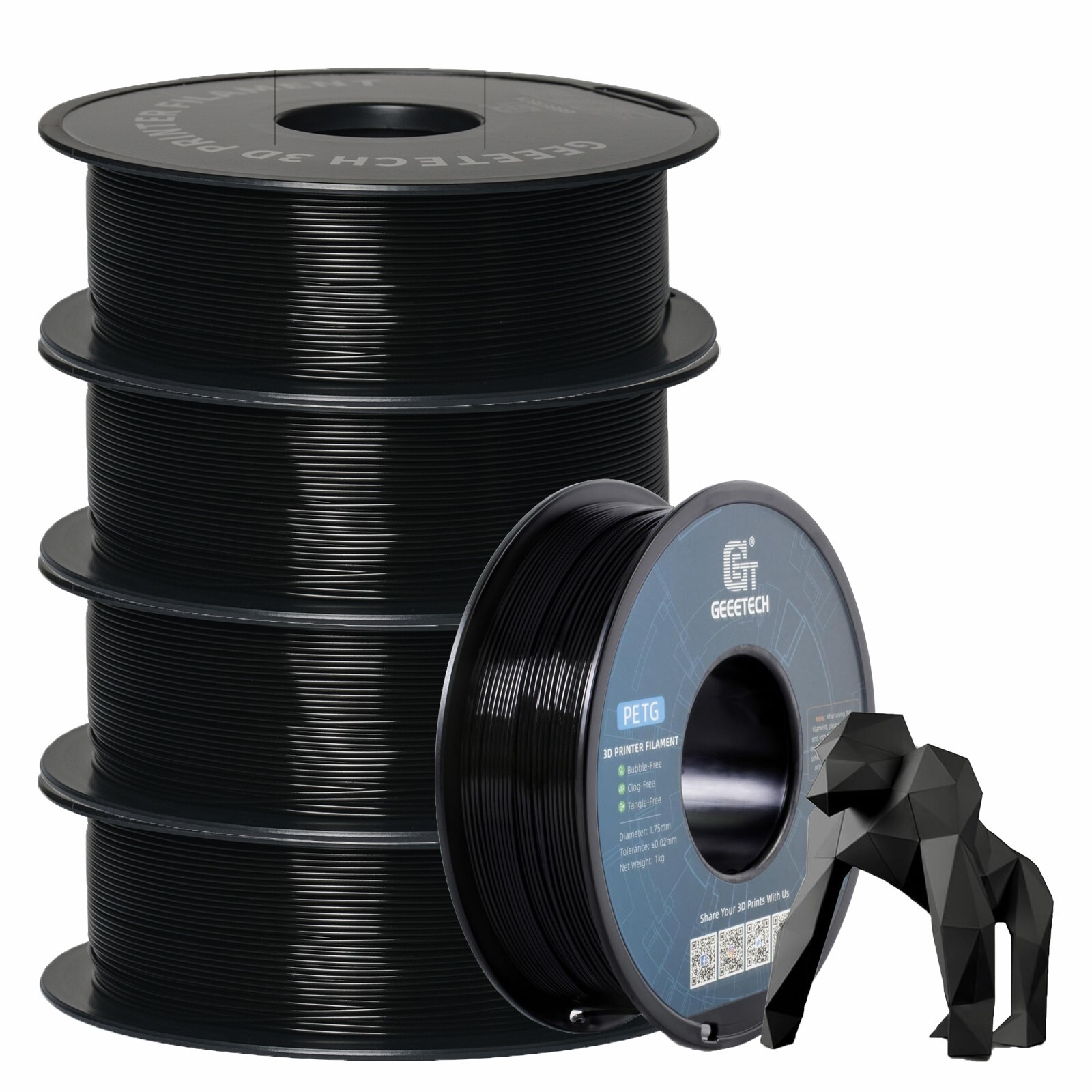 5/10 pezzi Geeetech PETG filamento per stampante 3D 1,75 mm 1 kg/rotolo filamento per stampante 3D - Foto 10 di 41