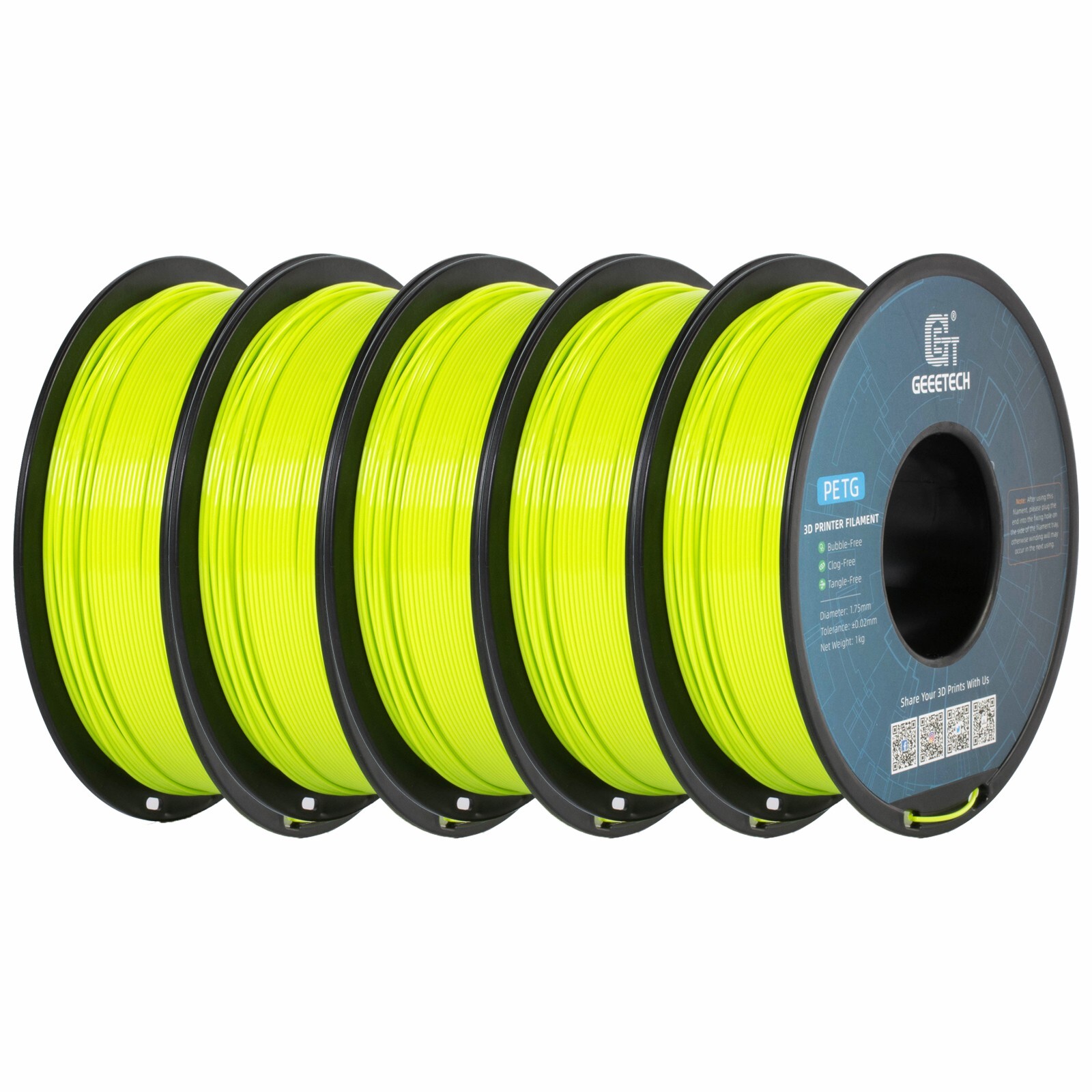 5/10 pezzi Geeetech PETG filamento per stampante 3D 1,75 mm 1 kg/rotolo filamento per stampante 3D - Foto 14 di 41