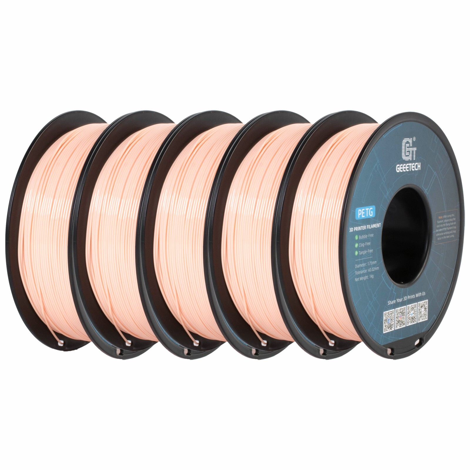 5/10 pezzi Geeetech PETG filamento per stampante 3D 1,75 mm 1 kg/rotolo filamento per stampante 3D - Foto 25 di 41