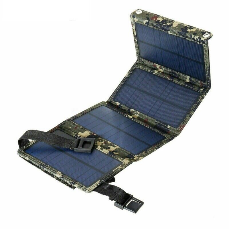 80Watt Solar Panel Folding PV Power Bank Outdoor Camp Hiking USB Phone Charger
