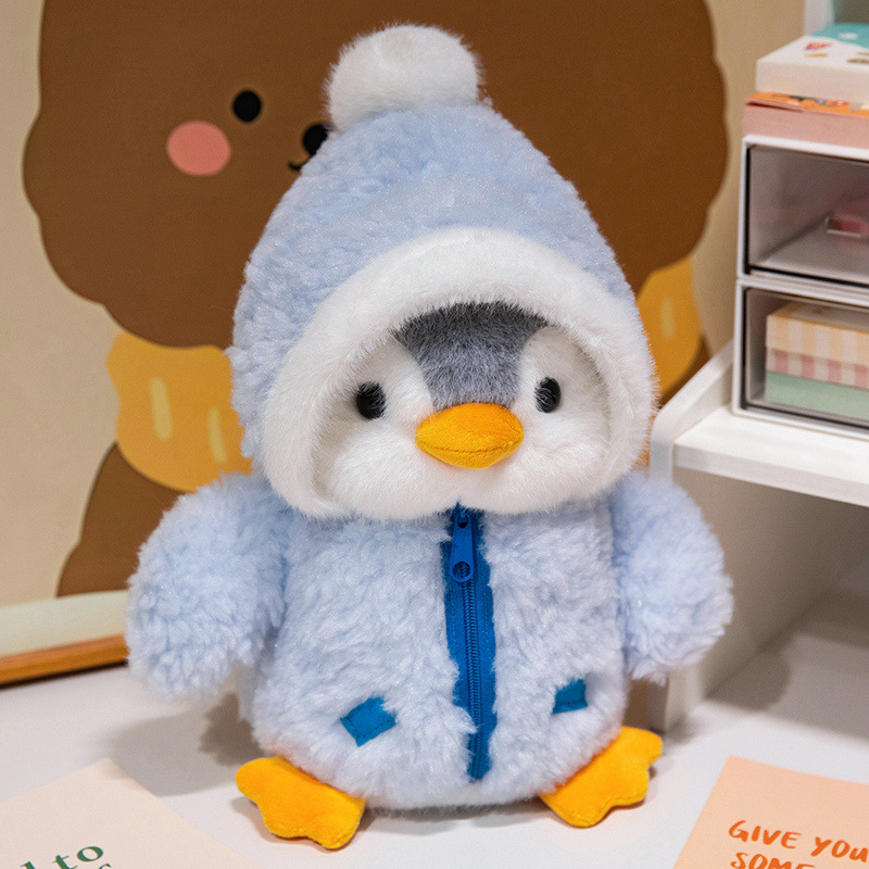 Cross dressing Penguin Doll Plush Toy Soothing Cloth Doll Animal Doll Pillow - Picture 14 of 16