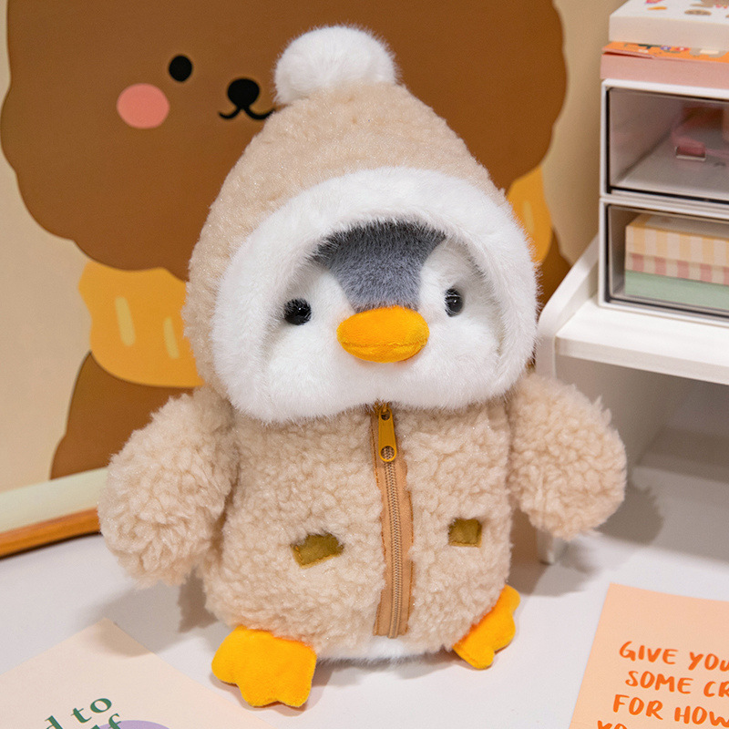 Cross dressing Penguin Doll Plush Toy Soothing Cloth Doll Animal Doll Pillow - Picture 15 of 16
