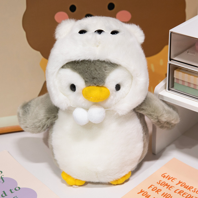 Cross dressing Penguin Doll Plush Toy Soothing Cloth Doll Animal Doll Pillow - Picture 16 of 16