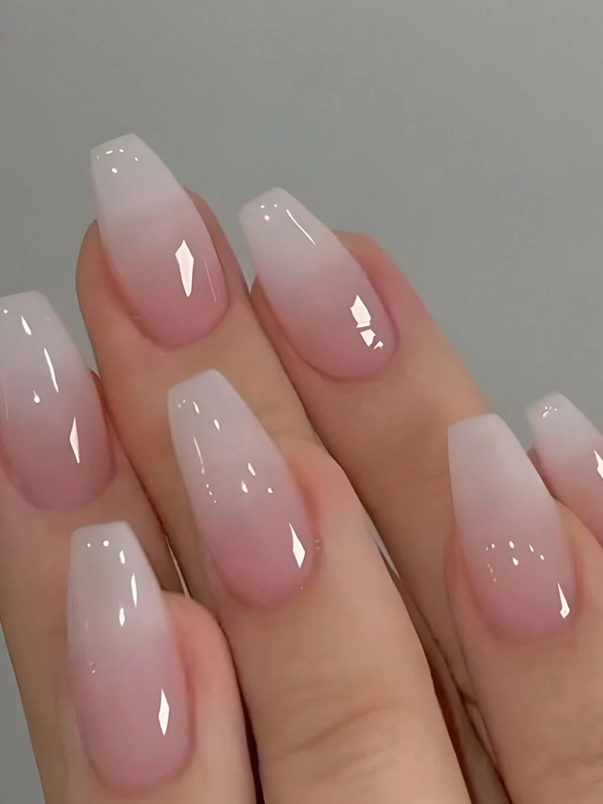 Short False Nails French Manicure Fake Tips Press On Full Cover Nails - Picture 10 of 25