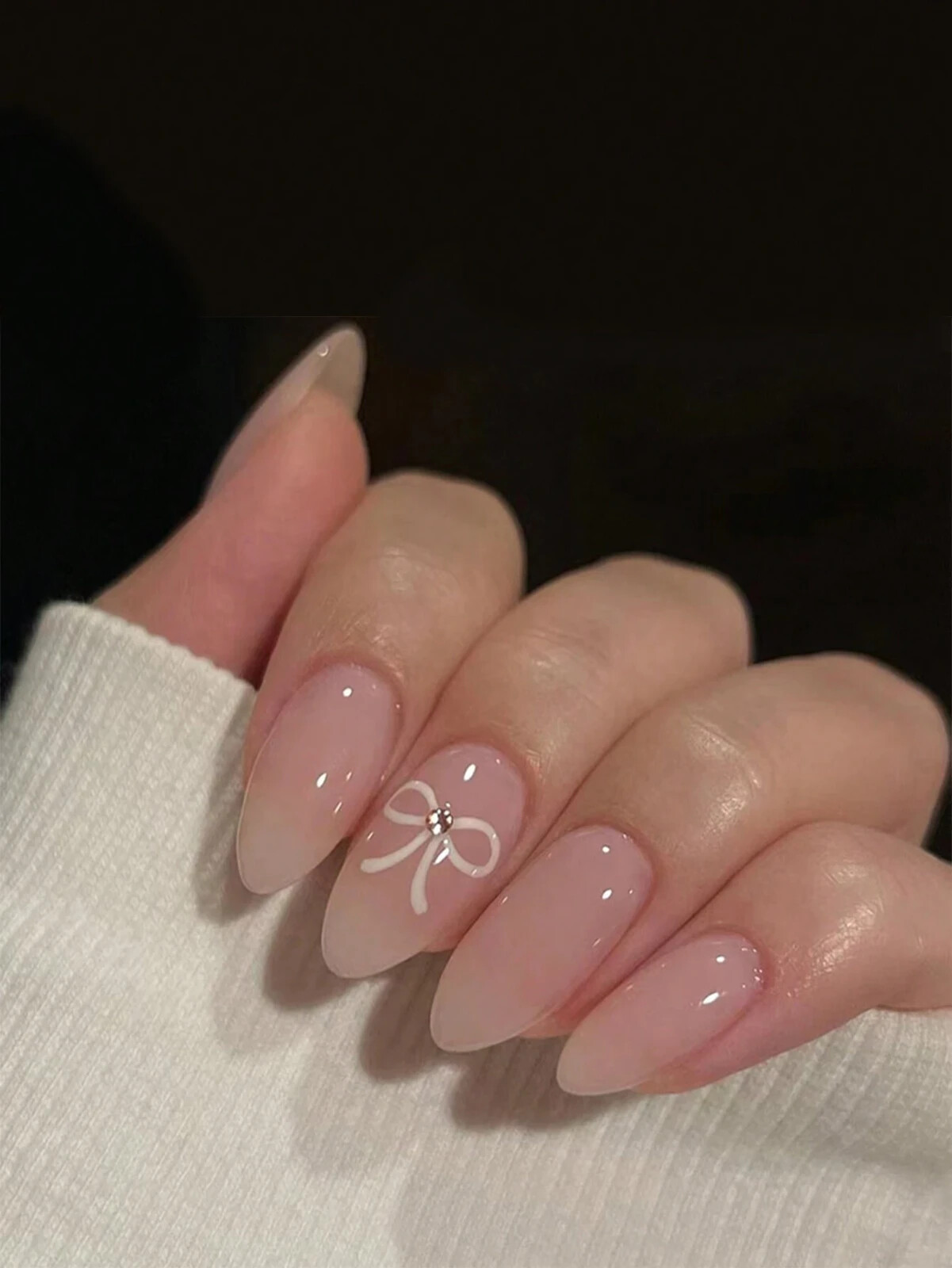 Short False Nails French Manicure Fake Tips Press On Full Cover Nails - Picture 13 of 25